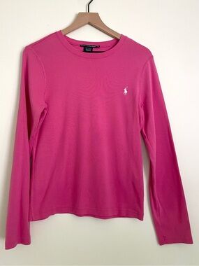 Ralph Lauren Pink Long-Sleeve Crewneck Tee